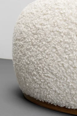 KARE Design Hocker Pebble Boucle White 81cm Outlet