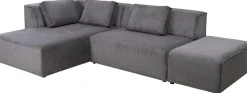 KARE Design Hoekbank Infinity Ottomane Cord Grey Left Cheap