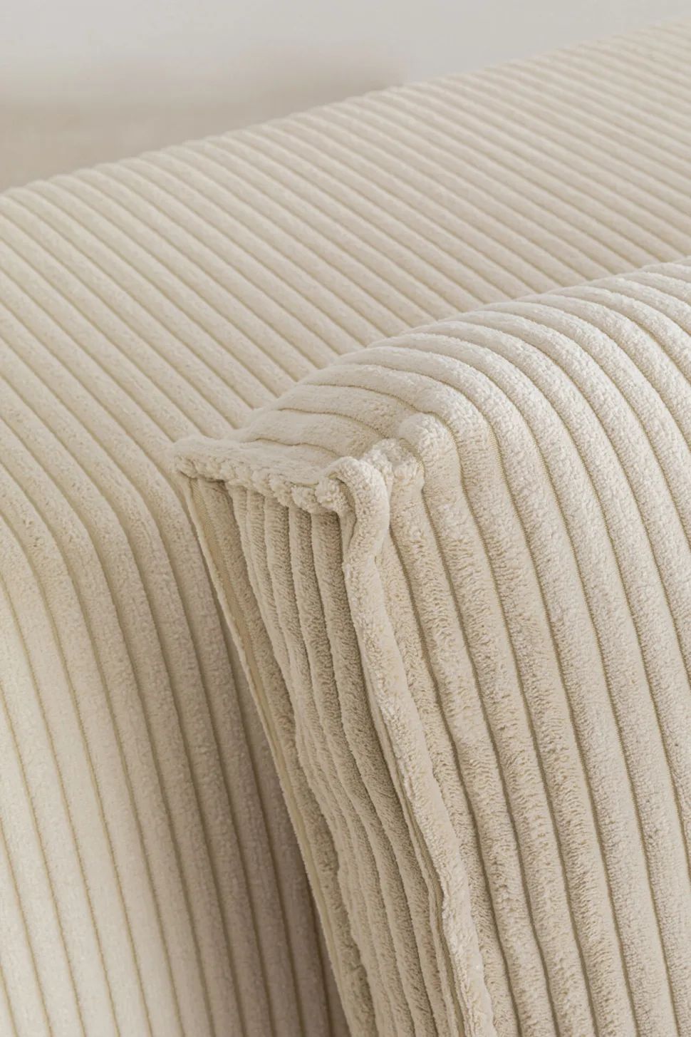 KARE Design Hoekbank Infinity Ottomane Cord Cream Left Store