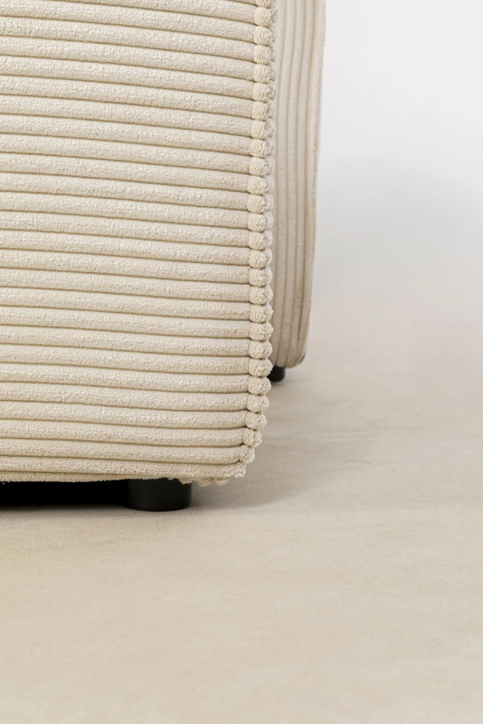 KARE Design Hoekbank Infinity Ottomane Cord Cream Left Store