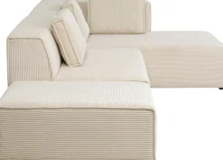 KARE Design Hoekbank Infinity Ottomane Cord Cream Right Best Sale
