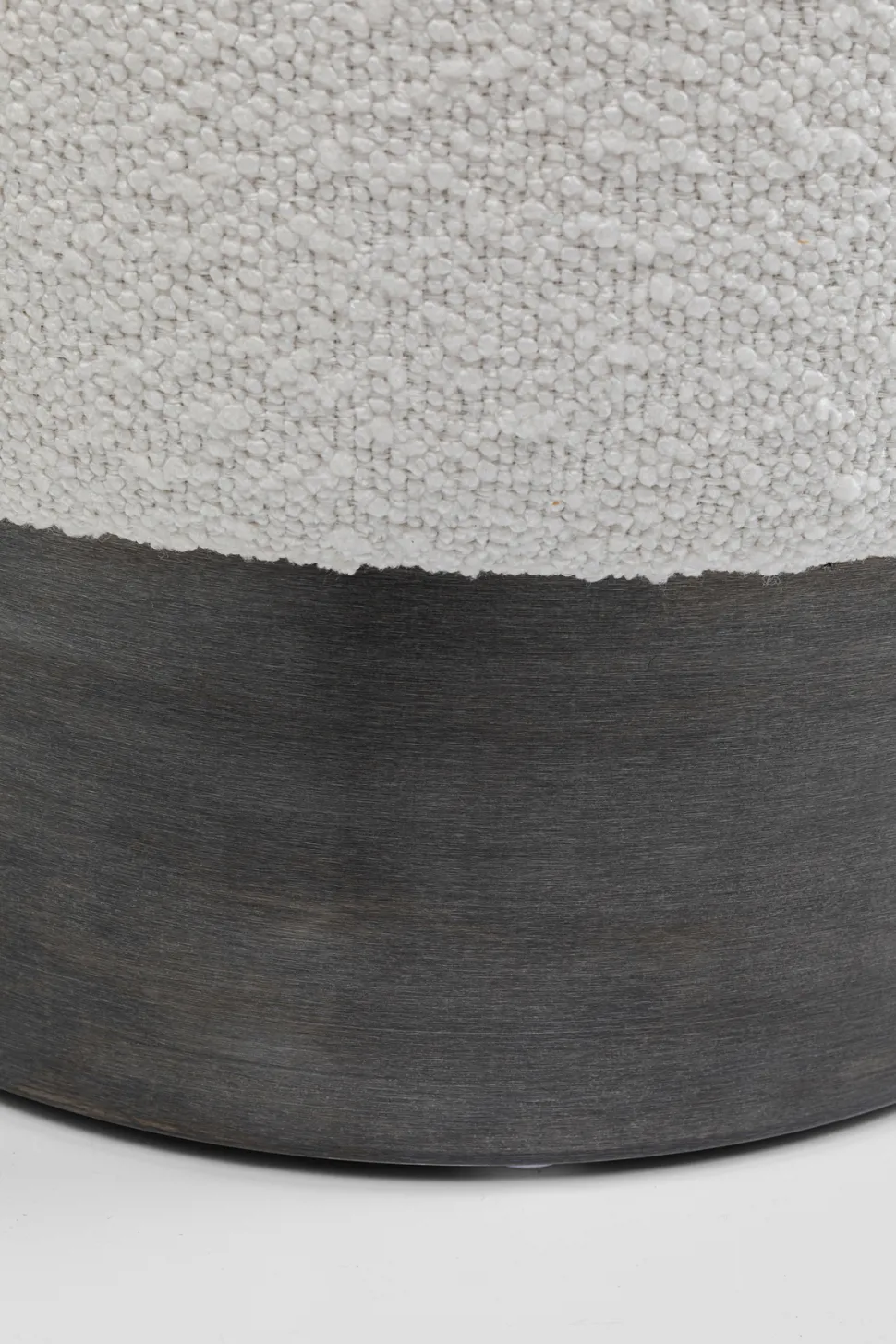 KARE Design Kruk Cherry Boucle Cream Smoke Ø35cm New