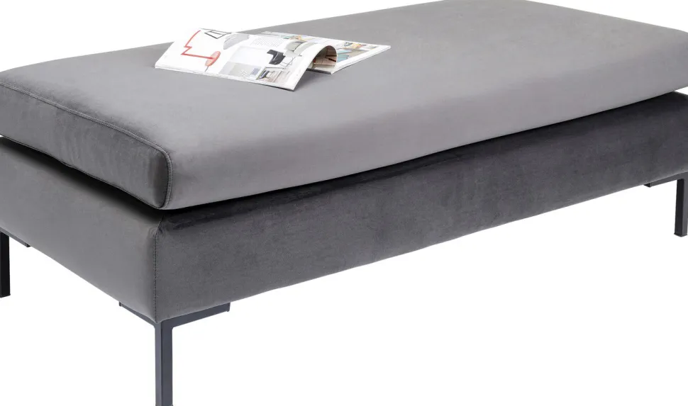 KARE Design Kruk Gianni Velvet Grey Black Best