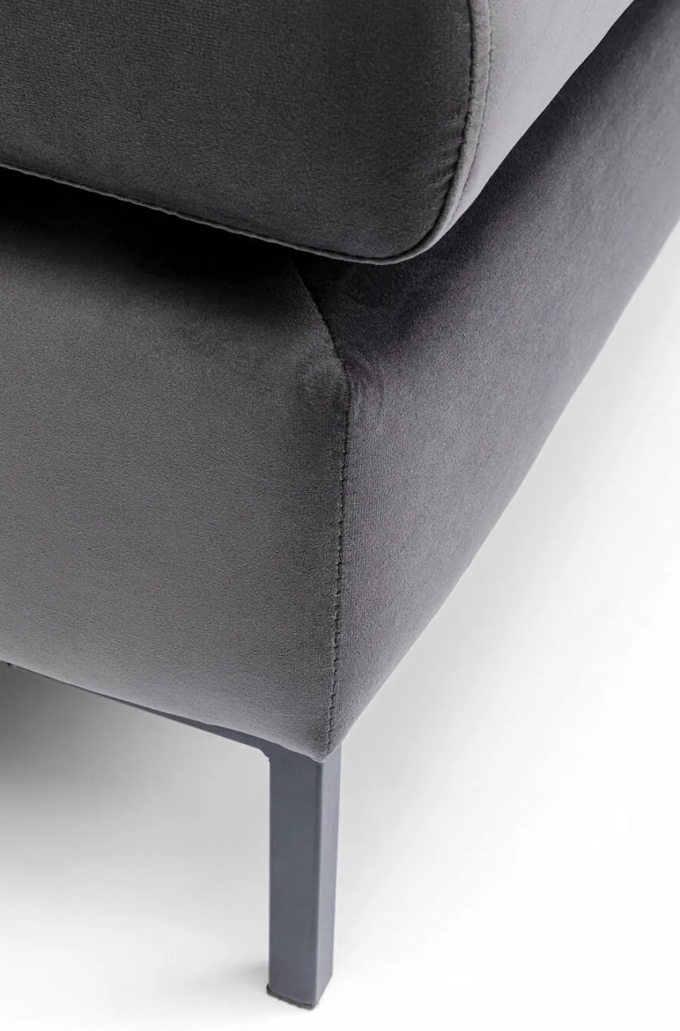 KARE Design Kruk Gianni Velvet Grey Black Best