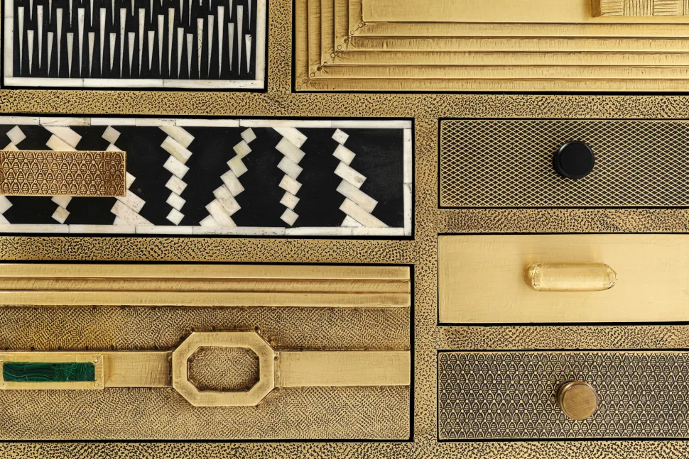KARE Design Ladekast Chalet Gold 13 Drawers Store