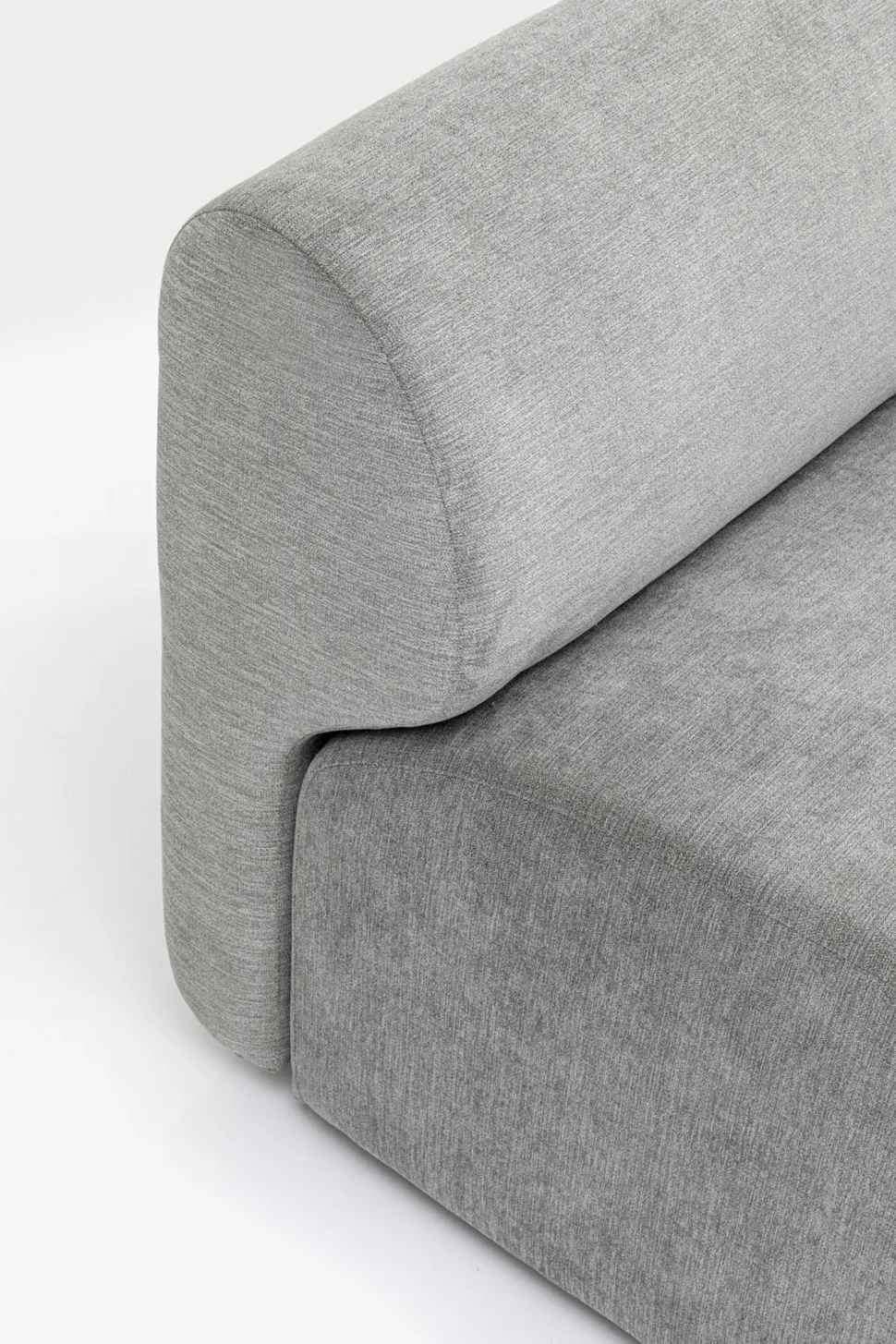 KARE Design Modulaire Bank Lucca Ottomane Elements Grey Right 90cm New