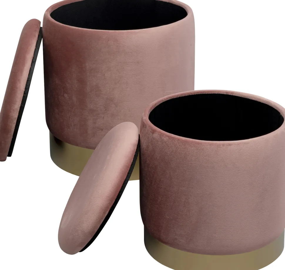 KARE Design Poef Cherry Storage Mauve Brass (2/set) Cheap
