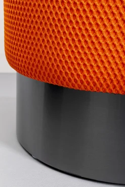 KARE Design Poef Jody Orange Mesh Black 35cm Cheap