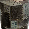KARE Design Poef Squares Grijs Ø35cm Online