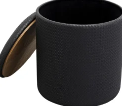 KARE Design Poef Venezia Storage Black 40cm Best