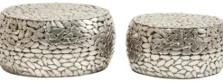 KARE Design Salontafel Pebbles Deluxe Zilver (2-delig) Flash Sale