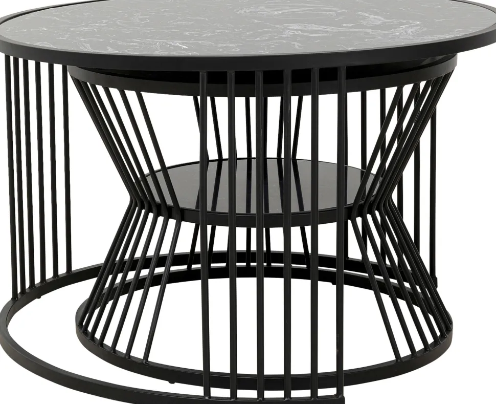 KARE Design Salontafel Roma Black (Set Van 2) Flash Sale