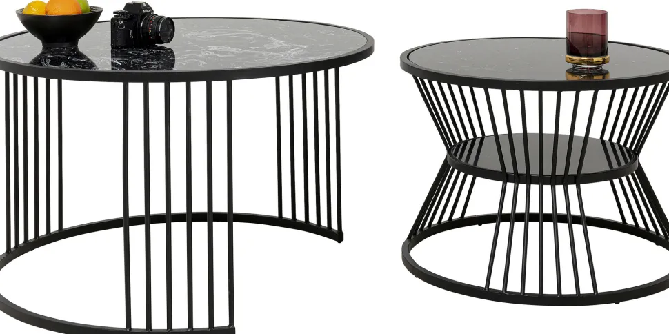 KARE Design Salontafel Roma Black (Set Van 2) Flash Sale