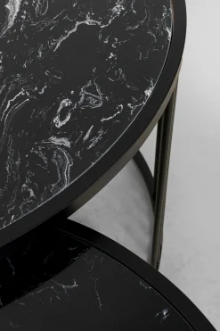 KARE Design Salontafel Roma Black (Set Van 2) Flash Sale