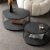 KARE Design Salontafel Wire Double Black Wood (2/set) Discount