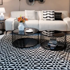 KARE Design Salontafel Wire Double Black Set Van 2 Store