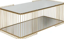 KARE Design Salontafel Wire Double Brass 120x60cm Discount