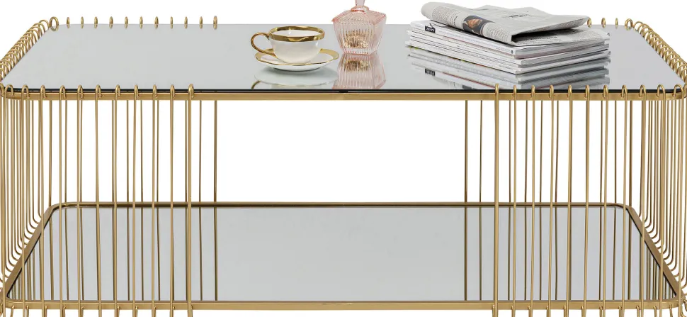 KARE Design Salontafel Wire Double Brass 120x60cm Discount
