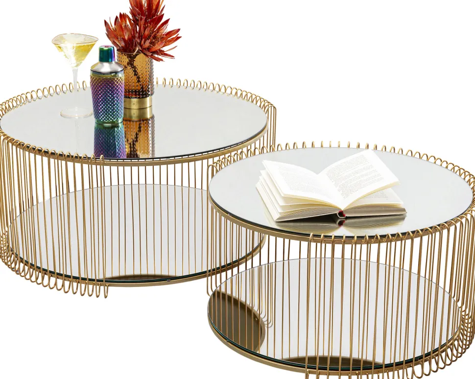 KARE Design Salontafel Wire Double Brass (2/set) Clearance