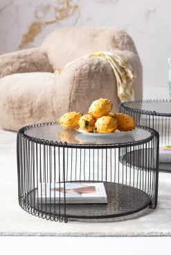 KARE Design Salontafel Wire Double Bubble Black (2/set) Online