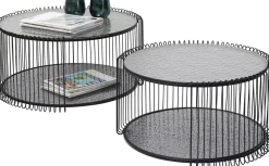 KARE Design Salontafel Wire Double Bubble Black (2/set) Online