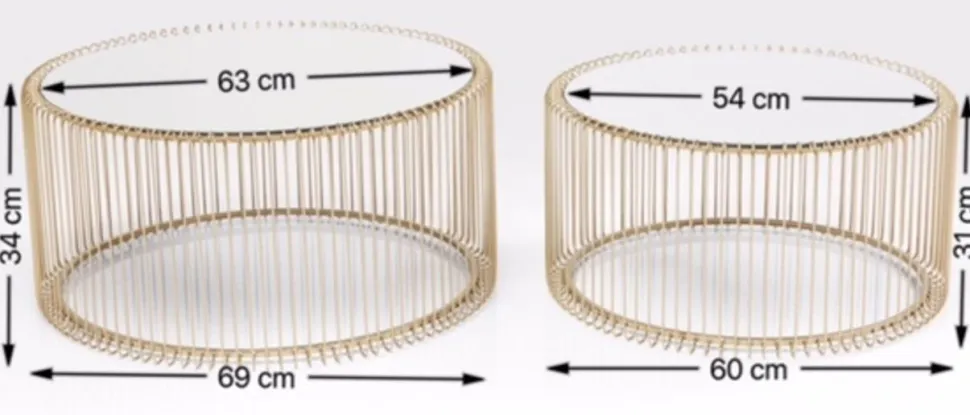 KARE Design Salontafel Wire Messing (2-delig) Cheap