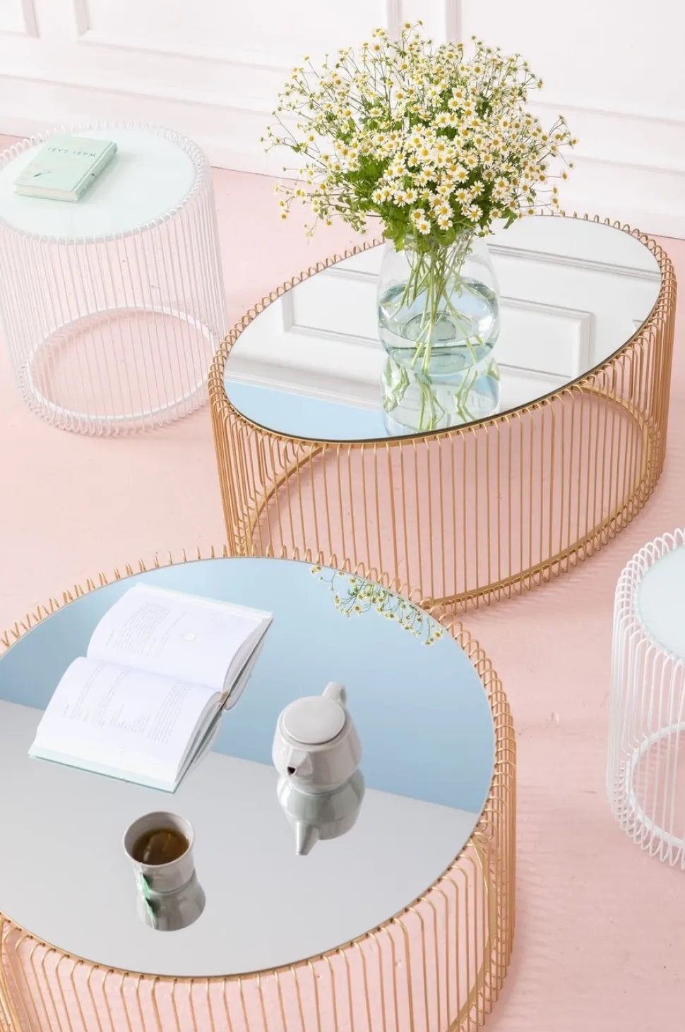 KARE Design Salontafel Wire Uno Messing 60x90cm Clearance