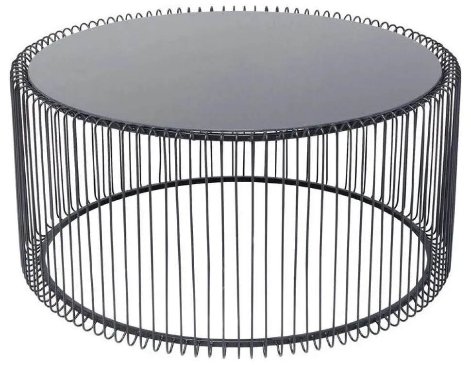 KARE Design Salontafel Wire Uno Zwart Ø80cm Cheap