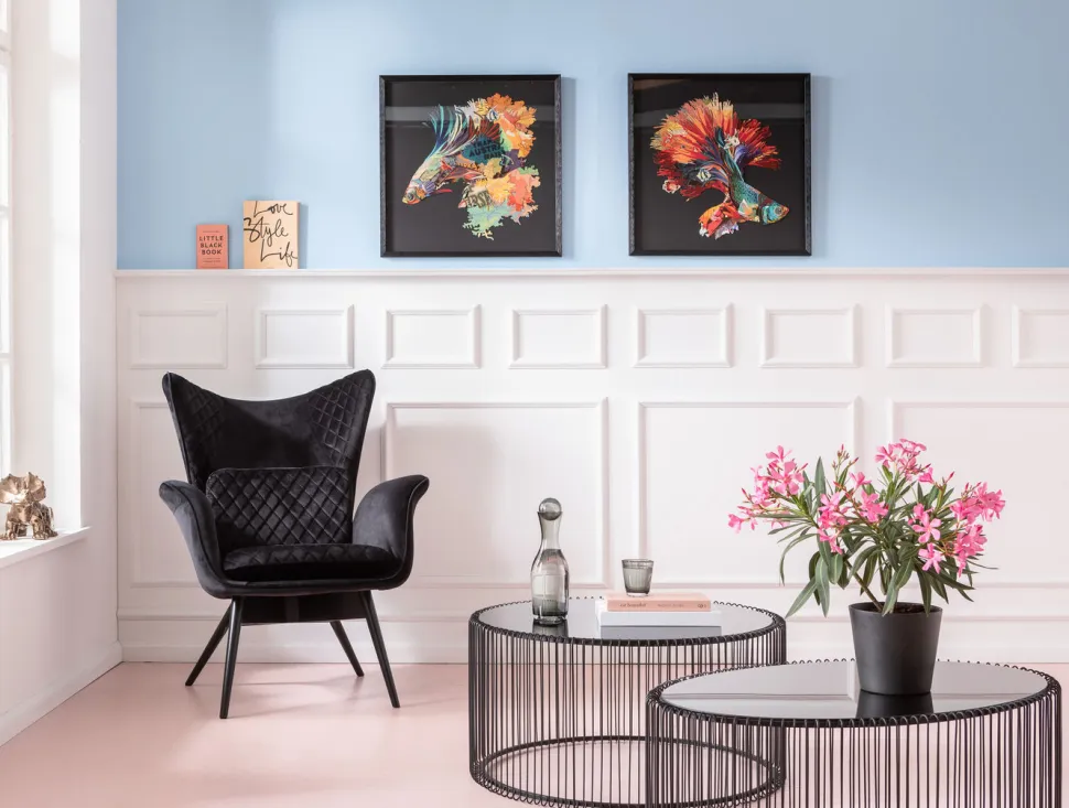 KARE Design Salontafel Wire Uno Zwart Ø80cm Cheap