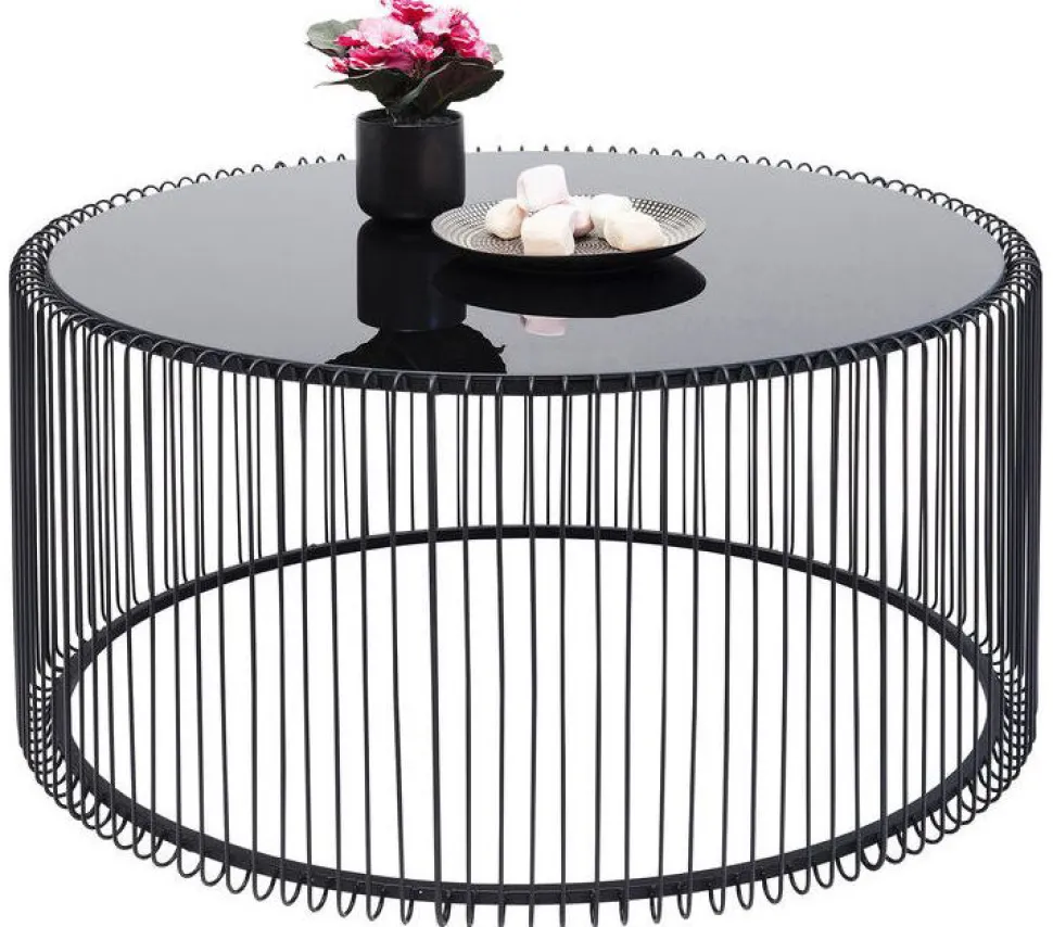KARE Design Salontafel Wire Uno Zwart Ø80cm Cheap