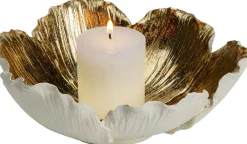 KARE Design Schaal Flower Bloom Creme Goud Ø25 Sale