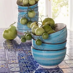 KARE Design Schaal Swirl Blauw Ø14cm Shop