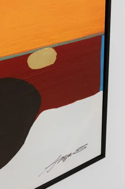 KARE Design Schilderij Abstract Shapes Orange 73x143cm Hot
