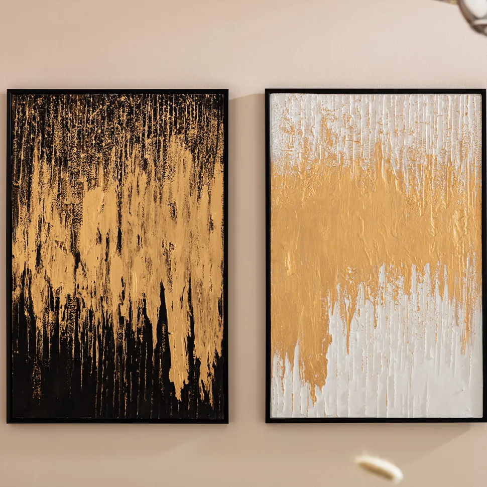 KARE Design Schilderij Abstract Zwart 80x120cm Store