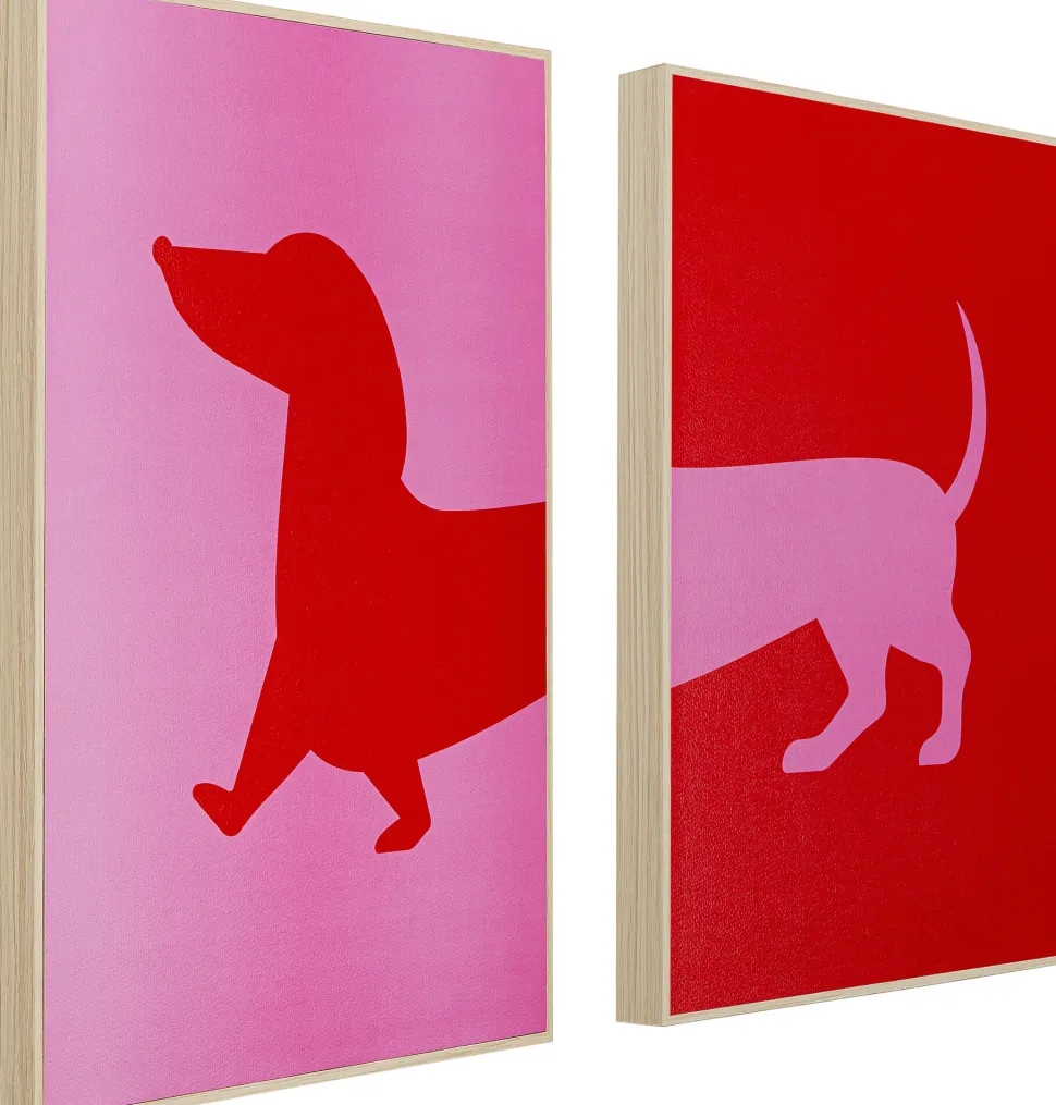 KARE Design Schilderij Dog Frankie Set Van 2 Cheap