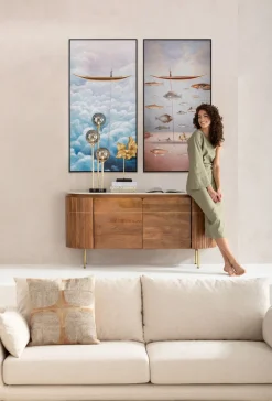 KARE Design Schilderij Met Lijst Cloud Fisherman Boat 60x120cm Online