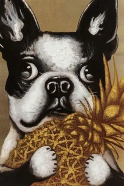 KARE Design Schilderij Touched Dog With Pineapple 80x80cm Store
