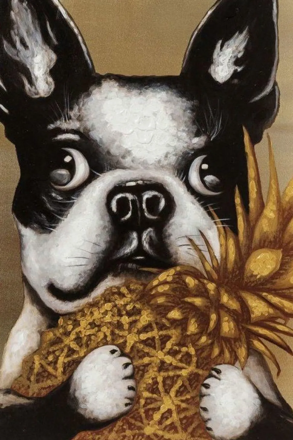 KARE Design Schilderij Touched Dog With Pineapple 80x80cm Store