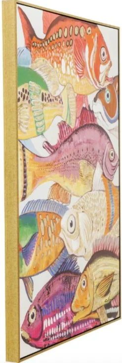 KARE Design Schilderij Touched Fish Meeting One 100x75cm Discount