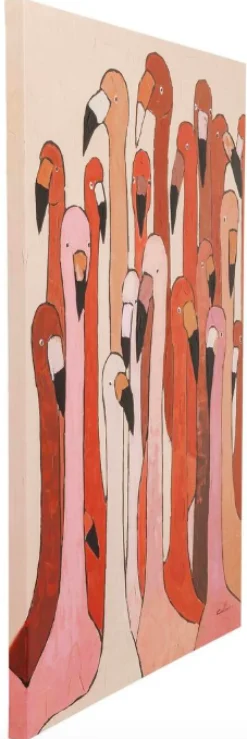 KARE Design Schilderij Touched Flamingo Meeting 120x90cm Clearance