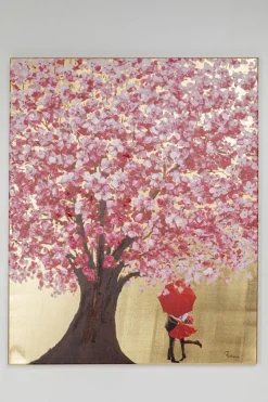 KARE Design Schilderij Touched Flower Couple Goud-Roze 100x80cm Online