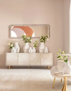 KARE Design Spiegel Betsy Frame Rechthoekig Metaal 55x165cm Hot