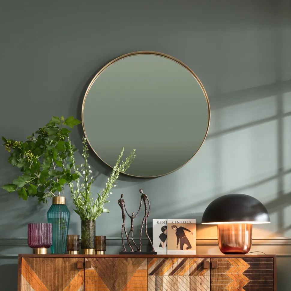 KARE Design Spiegel Curve MO Messing Ø100cm Cheap