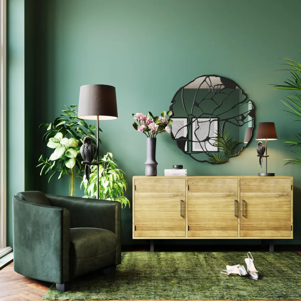 KARE Design Spiegel Pieces Mat Zwart Ø100cm Discount