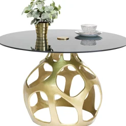 KARE Design Tafel Volcano Goud Ø120cm Fashion