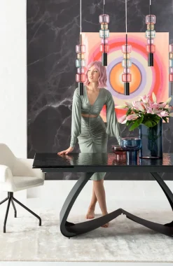 KARE Design Uitschuifbare Eettafel Bellagio Bubble 180(40+40)x98cm Discount