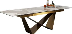 KARE Design Uitschuifbare Eettafel Connesso Brass 200(+60)x100cm Online