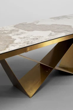 KARE Design Uitschuifbare Eettafel Connesso Brass 200(+60)x100cm Online