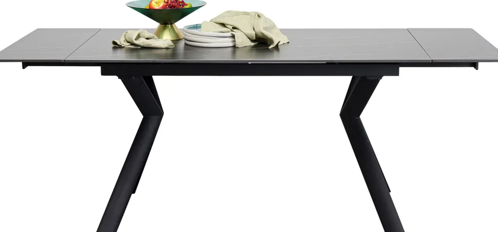 KARE Design Uitschuifbare Eettafel Xenia Black 140(30+30)x80cm Best