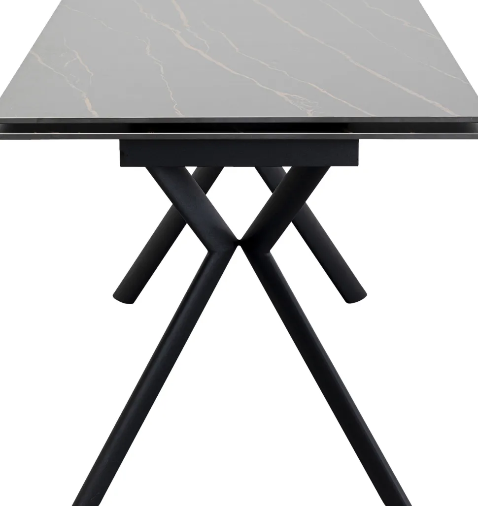 KARE Design Uitschuifbare Eettafel Xenia Black 140(30+30)x80cm Best